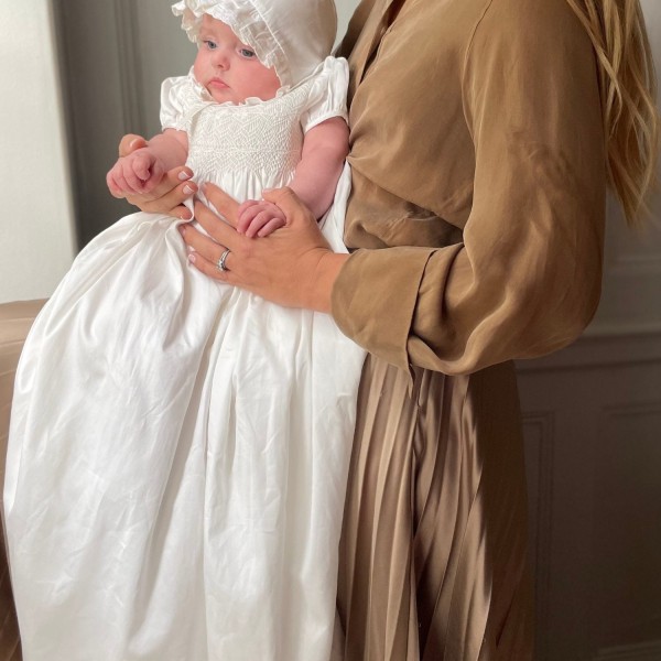 Eve Hand Smocked Special Occasion Baby Gown
