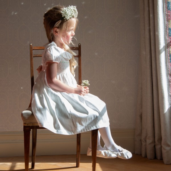 Diana Special Occasion Dress with Seashell Hand Smocking