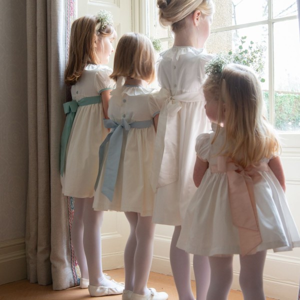 Diana Special Occasion Dress with Madonna Lily Hand Smocking