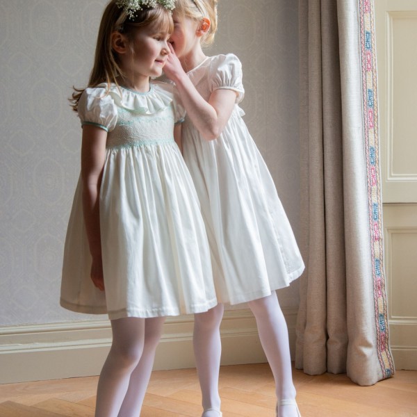 Diana Special Occasion Dress with Madonna Lily Hand Smocking