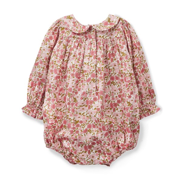 Jane Austen Romper with Raspberry Crumble Hand Smocking made with Liberty Poppies and Daisies Jane Austen Romper with Raspberry Crumble Hand Smocking made with Liberty Poppies and Daisies