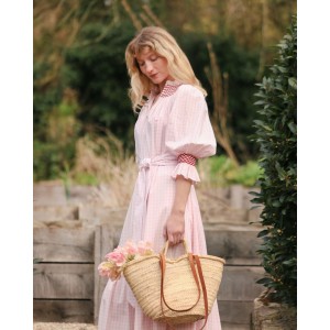 Ada Lovelace Dress Sugar and Spice Gingham with Ruby Hand Smocking