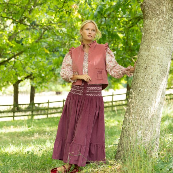 C J Walker Waistcoat Kir Needlecord with Mulberry Hand Smocking Edition 4