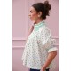 Scholl Blouse Frog Polka cotton with Jade Hand Smocking Edition 59