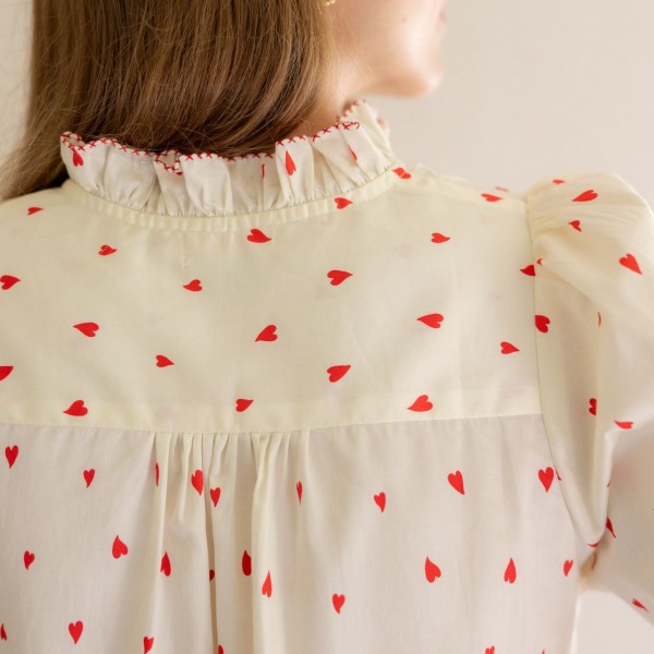 Shelley Blouse Loveheart Cotton Lawn with My Funny Valentine Hand Smocking Edition 22