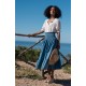 Sullivan Women's Skirt Chambray with Swedish Blue Hand Smocking