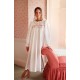 Nightingale Women's Dress Long Sleeves Moonstone with Kir Royale Hand Smocking